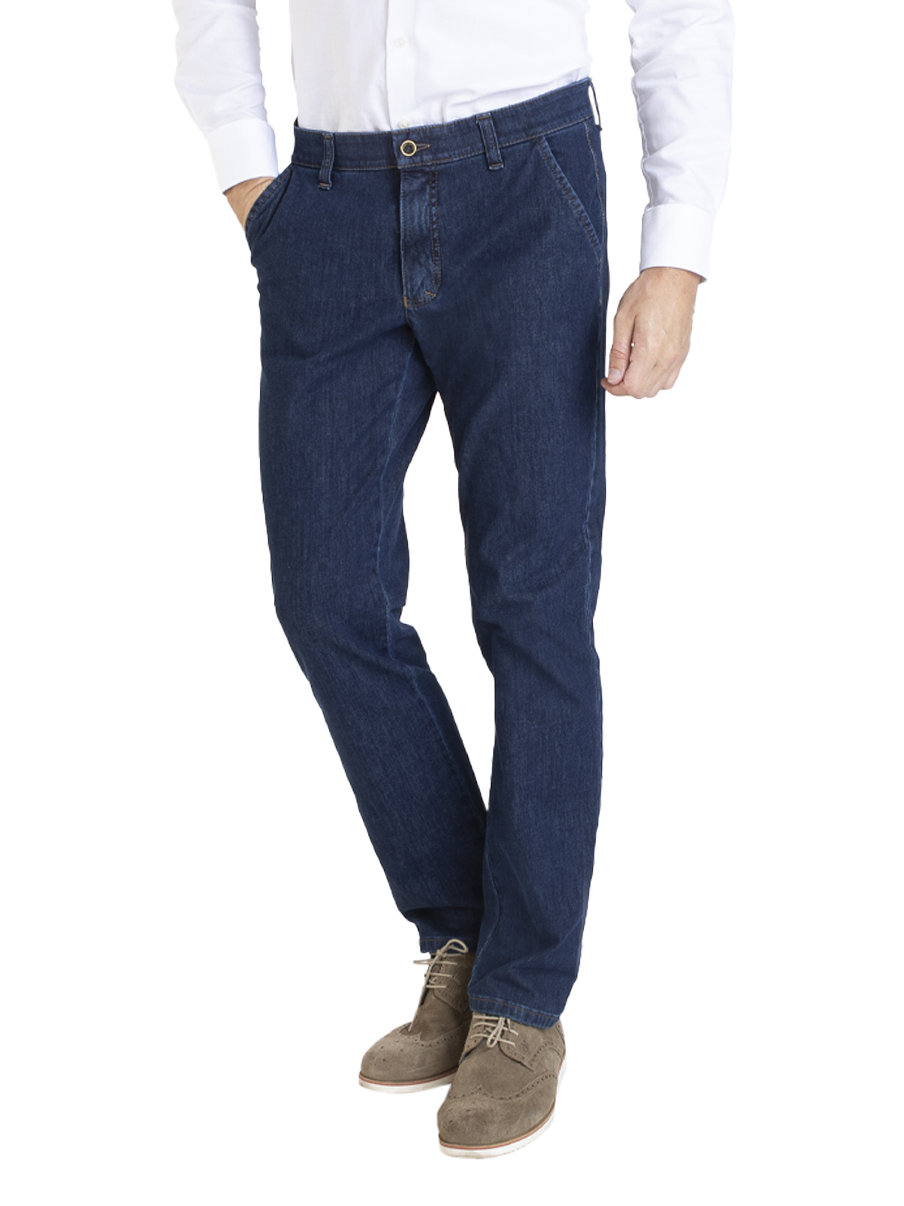 Pantaloni Chino Uomo COMFORTCLUB Garvey-7030 - Cotone Ed Elastan, Vita Elastica, Slim
